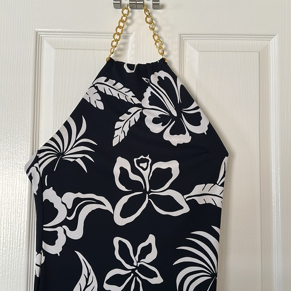 Vintage Lauren Ralph Lauren Black and white Tropical Print Dress - Picture 3 of 6